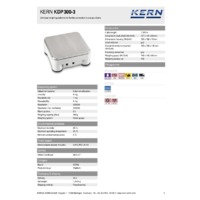 Kern KDP 300-3 Universal Weighing Platforms - Technical Specifications