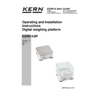 Kern KDP Universal Weighing Platforms - Operating and Installation Instructions