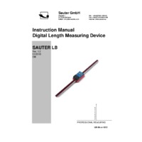Sauter LB Digital Sliding Calliper Length & Distance Meter - Operating Instructions