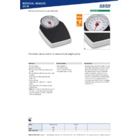 Kern MGC 100K-1S05 Mechanical Personal Floor Scale - Datasheet