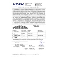 Kern MPC Step-On Personal Floor Scales - Declaration of Conformity