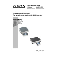 Kern MPC Step-On Personal Floor Scales - Operating Instructions