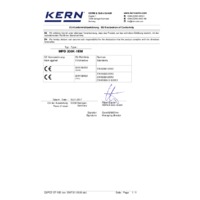 Kern MPD 200K-1EM Step-On Personal Floor Scale - EU Declaration of Conformity