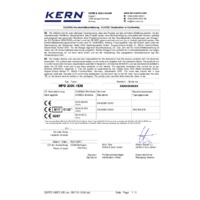 Kern MPD 200K-1EM Step-On Personal Floor Scale - Declaration of Conformity