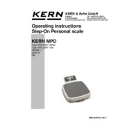 Kern MPD 200K-1EM Step-On Personal Floor Scale - Non-medical Operating Instructions