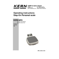 Kern MPD 200K-1EM Step-On Personal Floor Scale - Operating Instructions