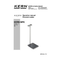 Kern MPK 200K-1P Personal Floor Scales with a Column - Operating Instructions