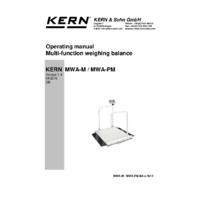 Kern MWA Wheelchair Platform Scales - Operating Manual