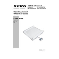 Kern MWB 300K-1 Compact Wheelchair Platform Scale - Operating Manual
