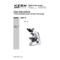 Kern OBN 158 Phase Contrast Microscope - Instruction Manual