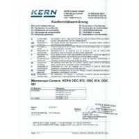 Kern ODC-8 Microscope Camera – Declaration of Conformity