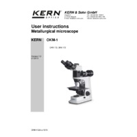Kern OKM 173 Metallurgical Microscope - User Manual