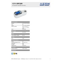 Kern ORF 2UM Digital Industrial & Automotive Refractometers - Technical Specifications
