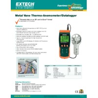 Extech SDL300 Metal Vane Thermo Anemometer/Datalogger - Datasheet