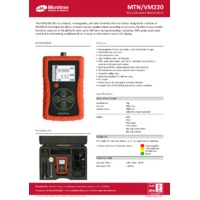 Monitran VM220 Portable Handheld Vibration Meter - Datasheet