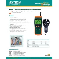 Extech SDL310 Thermo Anemometer/Datalogger - Datasheet