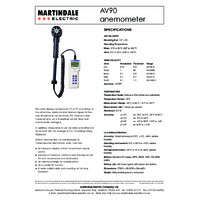 Martindale AV90 Anemometer - Datasheet