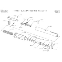 Norbar 11125 Adjustable Fixed Head Slimline Torque Wrench – Technical Drawing