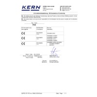 Kern PCD Precision Balances with Removable Displays - Declaration of Conformity
