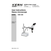 Kern OSE 409 Binocular Stereo Microscope - User Manual