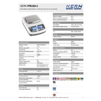 Kern PFB 200-3 Quick Display Precision Balance - Technical Specifications