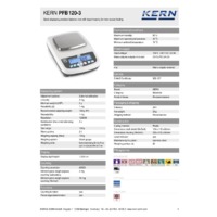 Kern PFB 120-3 Quick Display Precision Balance - Technical Specifications