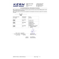 Kern PFB 6K0.05 Quick Display Precision Balance - Declaration of Conformity