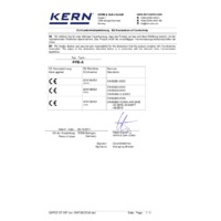 Kern PFB Quick Display Precision Balance - Declaration of Conformity