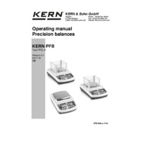 Kern PFB Quick Display Precision Balance - Operating Instructions
