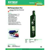 Extech 445580 Humidity/Temperature Pen - Datasheet