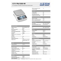 Kern PNJ 12000-1M Precision Balance - Technical Specifications