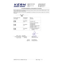 Kern RIB Price Computing Balances - Declaration of Conformity