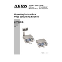 Kern RIB Price Computing Balances - Operating Instructions
