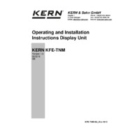 Kern SFE IP65 Industrial Platform Scales - Display Unit Installation and Operating Instructions