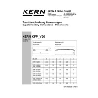 Kern SFE IP65 Industrial Platform Scales - Platform Supplementary Instructions