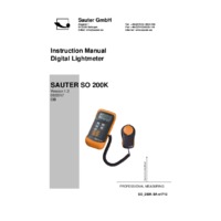 Sauter SO 200K Light Meter - Instruction Manual