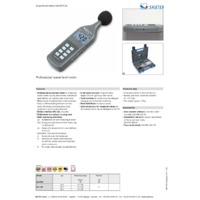Sauter SU 130 Professional Sound Meter - Datasheet