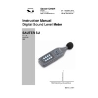 Sauter SU 130 Professional Sound Meter - User Manual