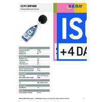 Sauter SW 1000 Sound Level Meter - Technical Specifications