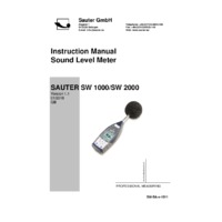 Sauter SW Sound Level Meter - Instruction Manual