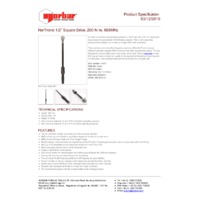 Norbar 43502 NORTRONIC® 200 Electronic Torque Wrench - Product Specifications