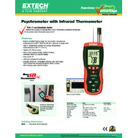 Extech HD500 Psychrometer with Infrared Thermometer - Datasheet