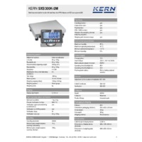 Kern SXS 300K-2M Platform Balance - Technical Specifications