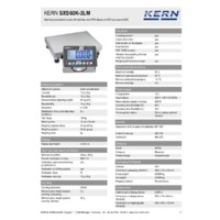 Kern SXS 60K-2LM Platform Balance - Technical Specifications
