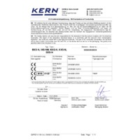 Kern SXS Platform Balances - NAWI Declaration of Conformity