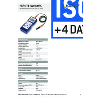 Sauter TB 1000-0.1FN Digital Coating Thickness Gauges - Technical Specifications