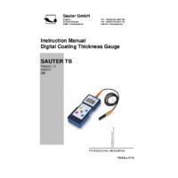 Sauter TB Digital Coating Thickness Gauges - Instruction Manual