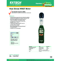 Extech HT30 Heat Stress WBGT (Wet Bulb Globe Temperature) Meter - Datasheet