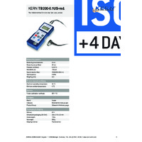 Sauter TB 200-0.1US-RED Ultrasonic Thickness Gauge - Technical Specifications