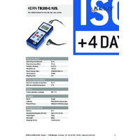 Sauter TB 200-0.1US. Ultrasonic Thickness Gauge - Technical Specifications